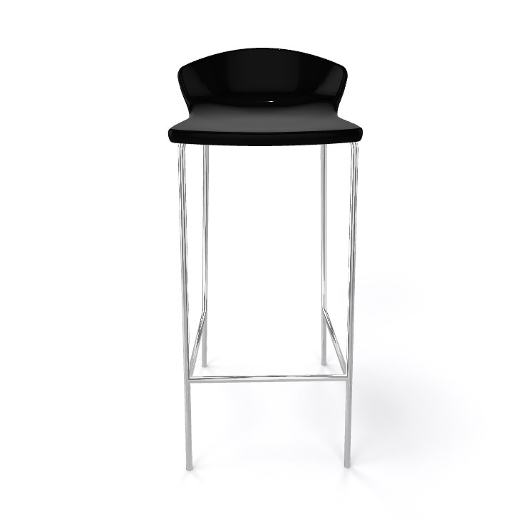 Krzesło barowe / HOKER EASY H77 firmy GABER - Made in ITALY - CZARNE