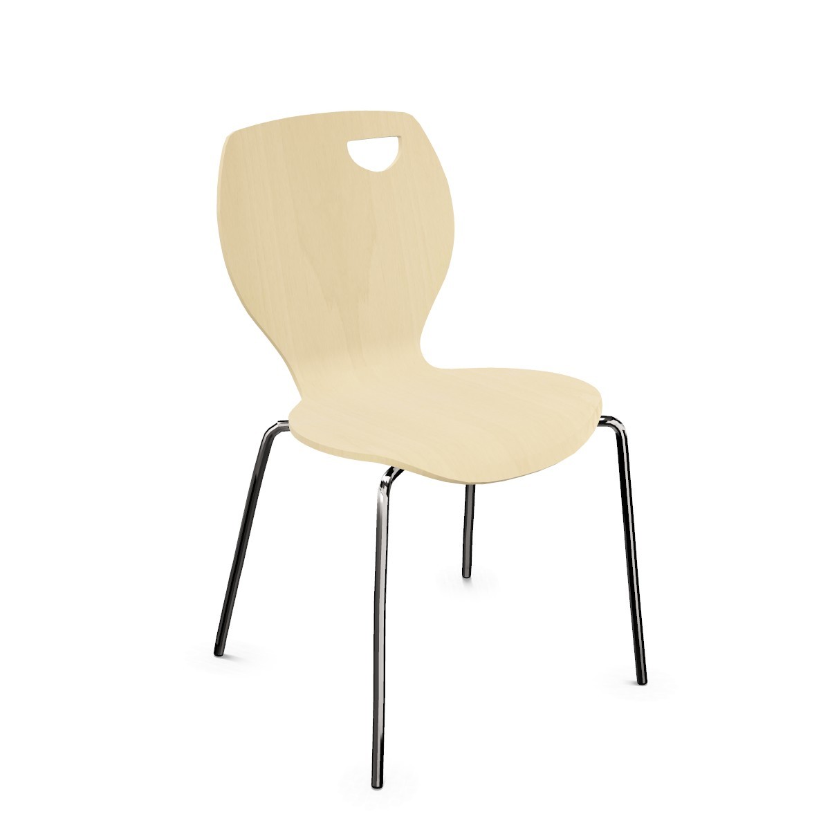 Krzesło kawiarniane CAFE IV - Nowy Styl, Chrom, Sklejka