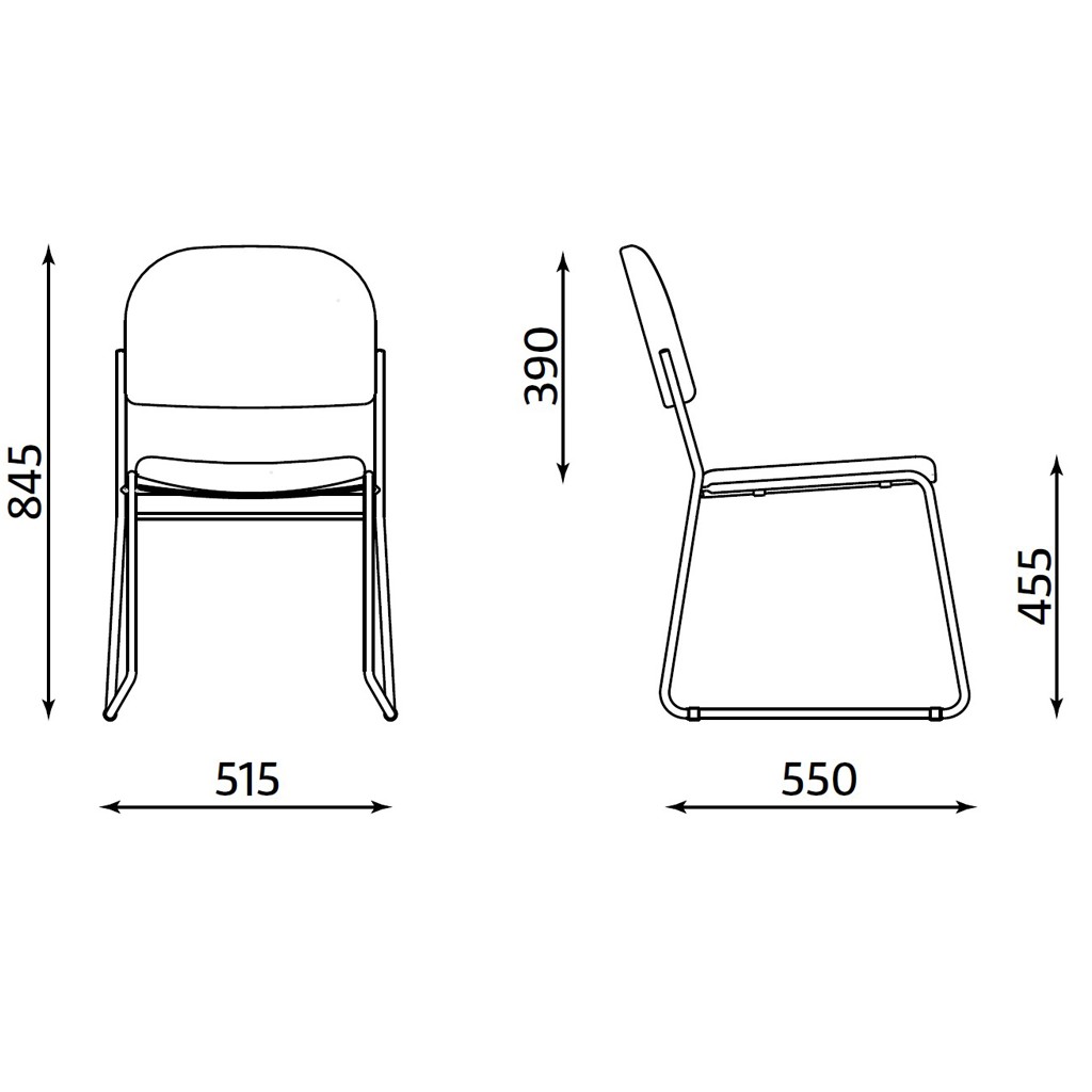 Główna galeria - Krzesło konferencyjne Vesta-New Chrom czerwone Nowy Styl (2)
