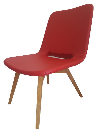 Główna galeria - Krzesło kawiarniane, poczekalniane PAMP firmy MOBITEC - Czerwone (2)