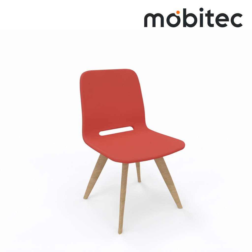 Główna galeria - Krzesło kawiarniane, poczekalniane PAMP firmy MOBITEC - Czerwone (7)