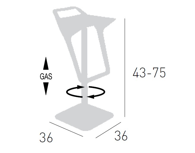 Główna galeria - Krzesło barowe / HOKER FREEDOM firmy GABER - Made in ITALY (9)
