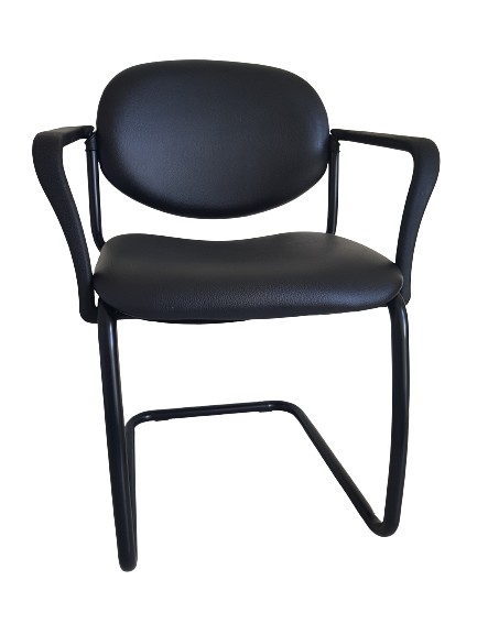 Krzesło konferencyjne SAMOA Nowy Styl Group - MAJENCIA Płoza, ekoskóra czarna
