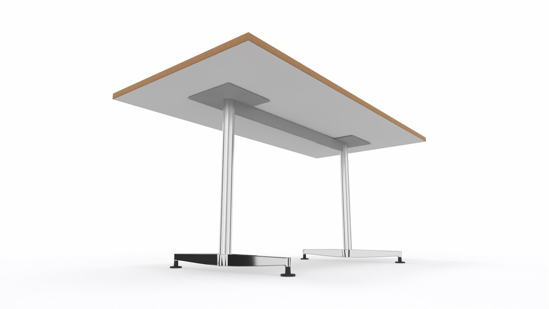 Główna galeria - Stół konferencyjny SAN SIRO 6000 160x80 firmy KUSCH CO - kolor Orzech, polerowane Aluminium (2)