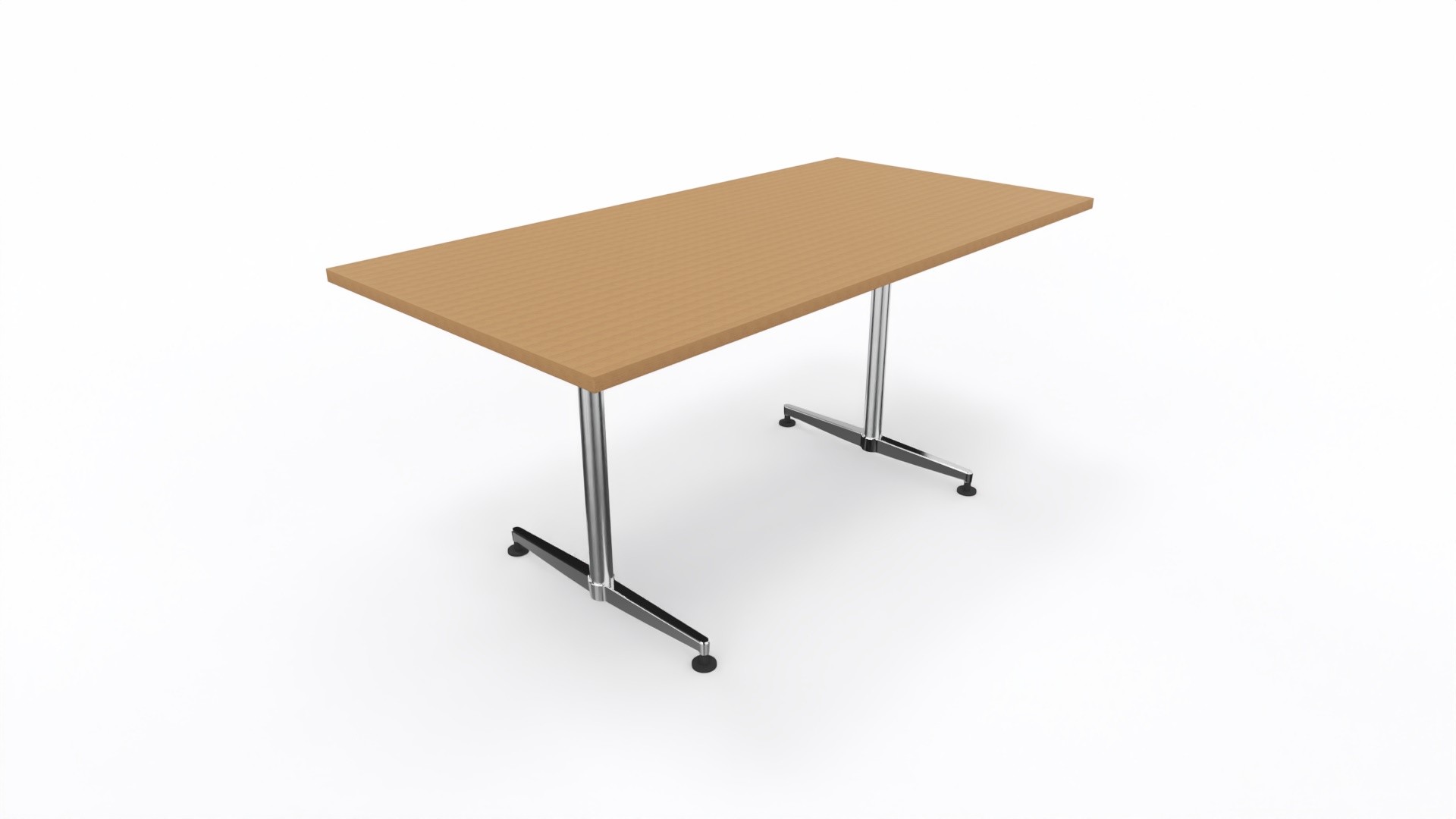 Główna galeria - Stół konferencyjny SAN SIRO 6000 160x80 firmy KUSCH CO - kolor Orzech, polerowane Aluminium (3)