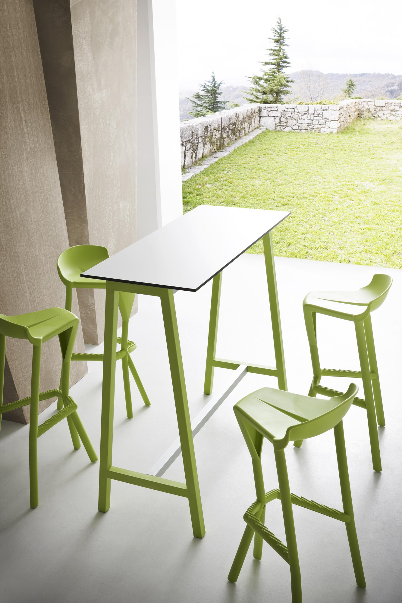 Główna galeria - Stół wysoki kawiarniany 180x50 GABER STEP wysokość 110 kolor Szary (8)