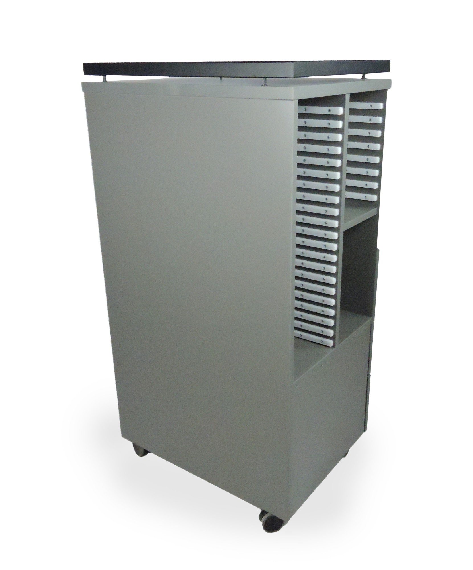 Główna galeria - Mobilna szafka na próbki CADDY - kolor CIEMNY SZARY (2)