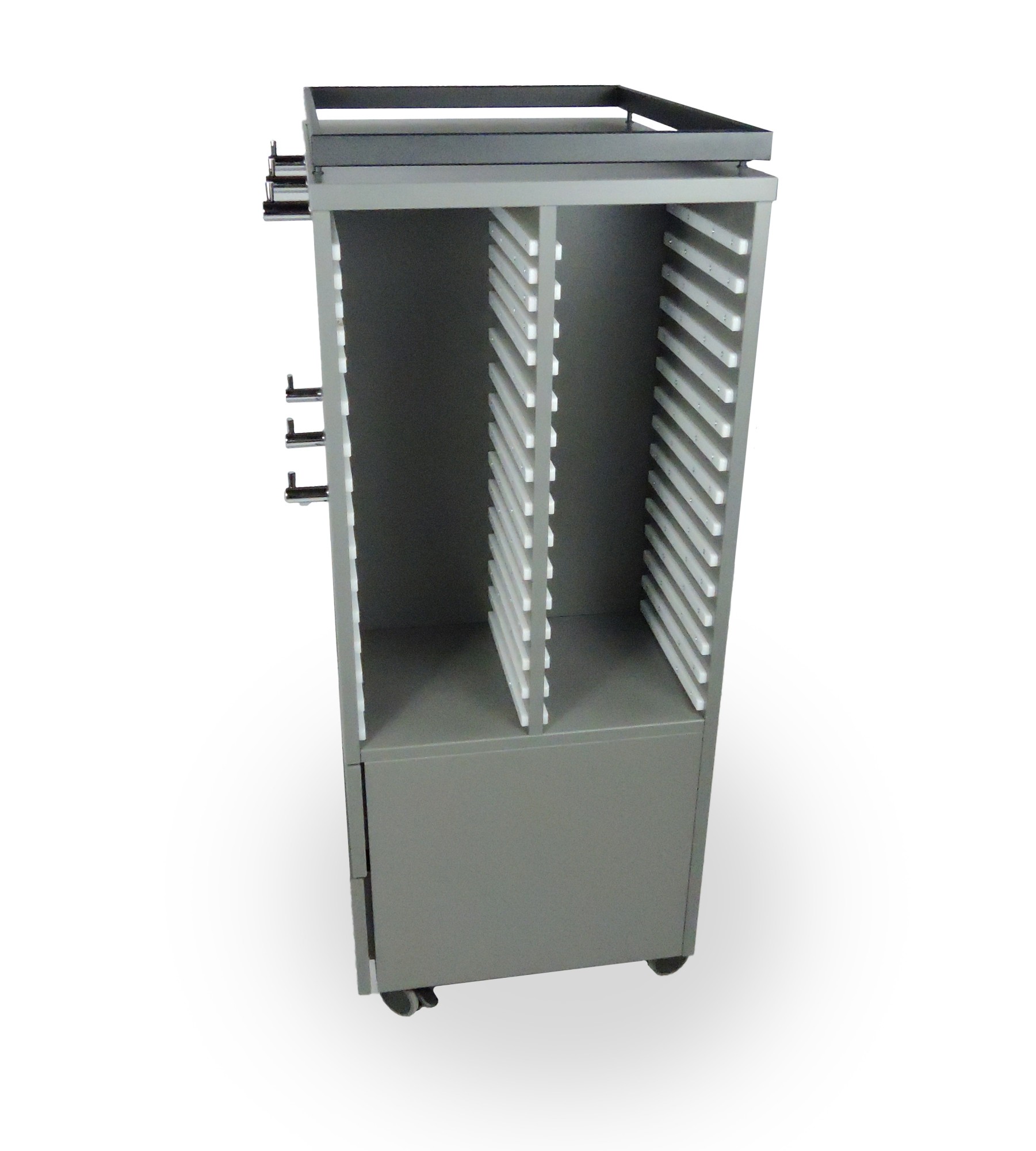 Główna galeria - Mobilna szafka na próbki CADDY - kolor CIEMNY SZARY (4)