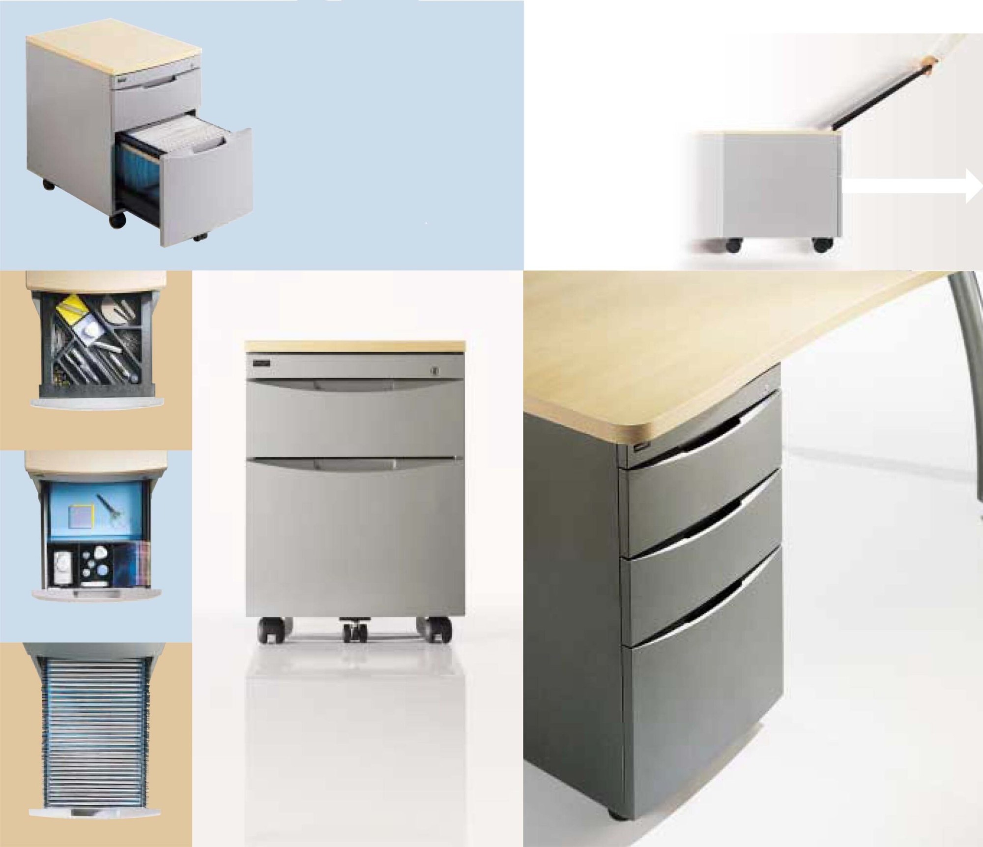 Główna galeria - Kontenerek mobilny Synonyme 136 z ozdobnym blatem (5)