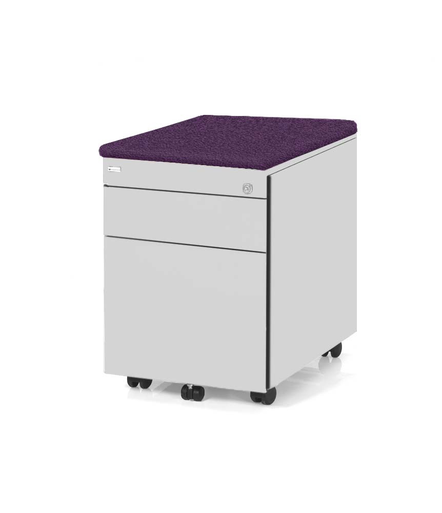 Główna galeria - Kontenerek Klea mobilny 36 szary z poduszką fioletowy bondai (7)