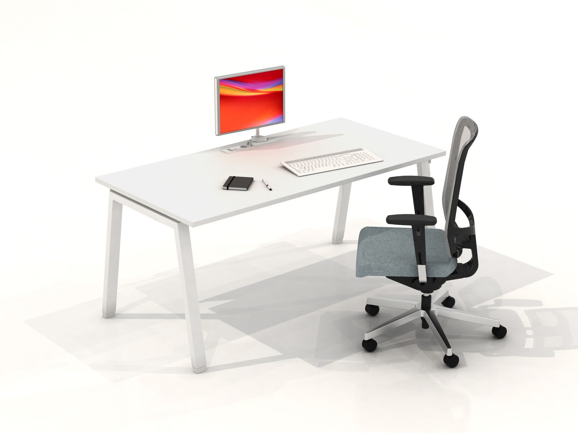 Główna galeria - Biurko Conecto 1600x800 Białe firmy Majencia-Nowy Styl (3)