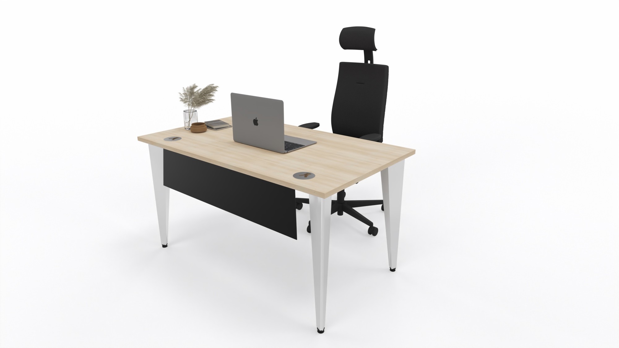 Główna galeria - Biurko Origami z osłoną tylną firmy Majencia-Nowy Styl 1400x800 Akacja Lakeland (3)