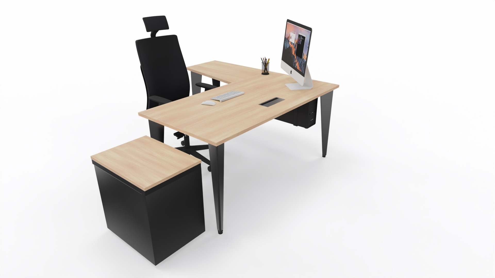 Główna galeria - Biurko Origami z dostawką narożną firmy Majencia-Nowy Styl 1600x840+580x740 (3)