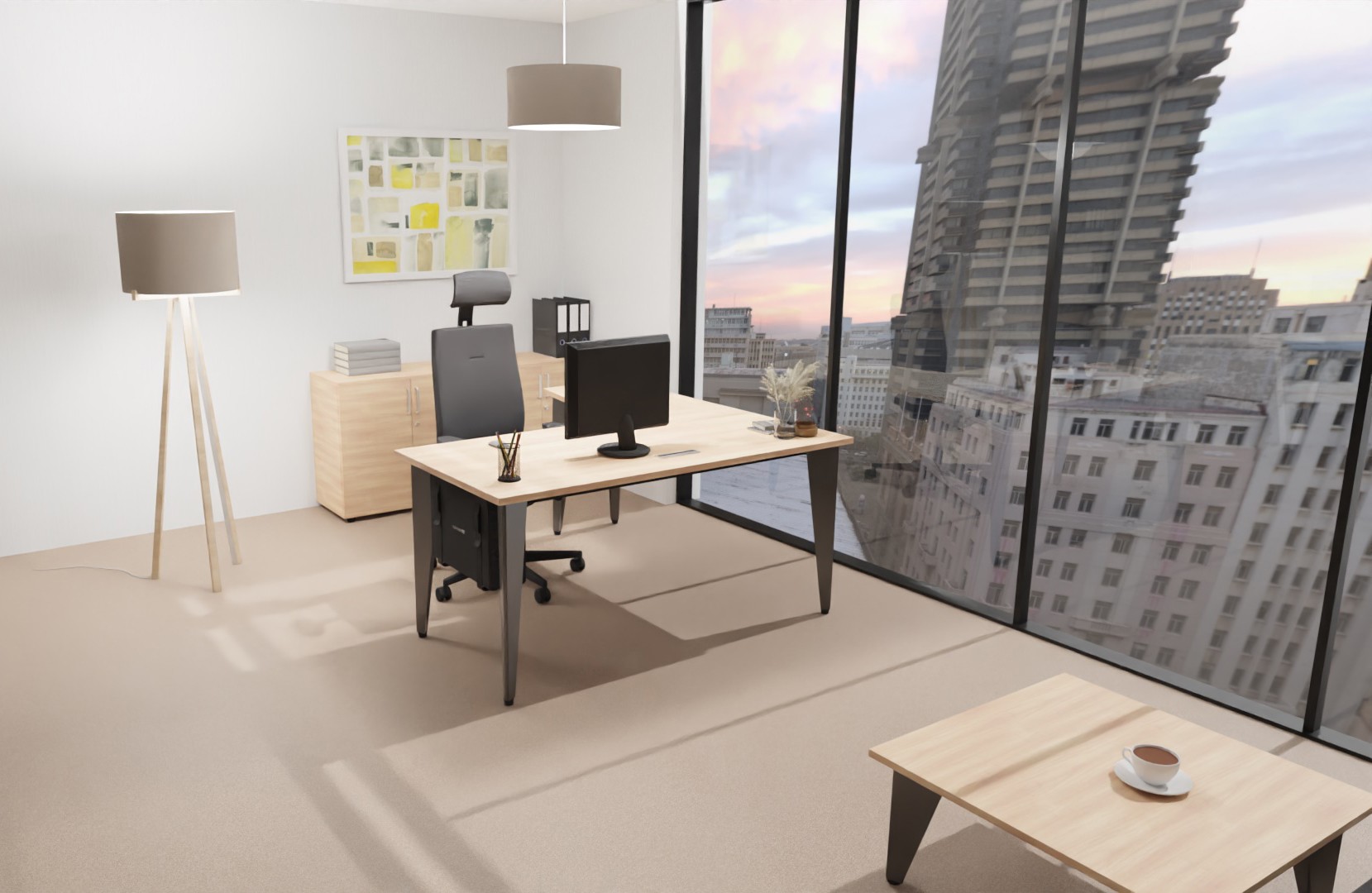 Główna galeria - Biurko Origami z dostawką narożną firmy Majencia-Nowy Styl 1600x840+580x740 (5)