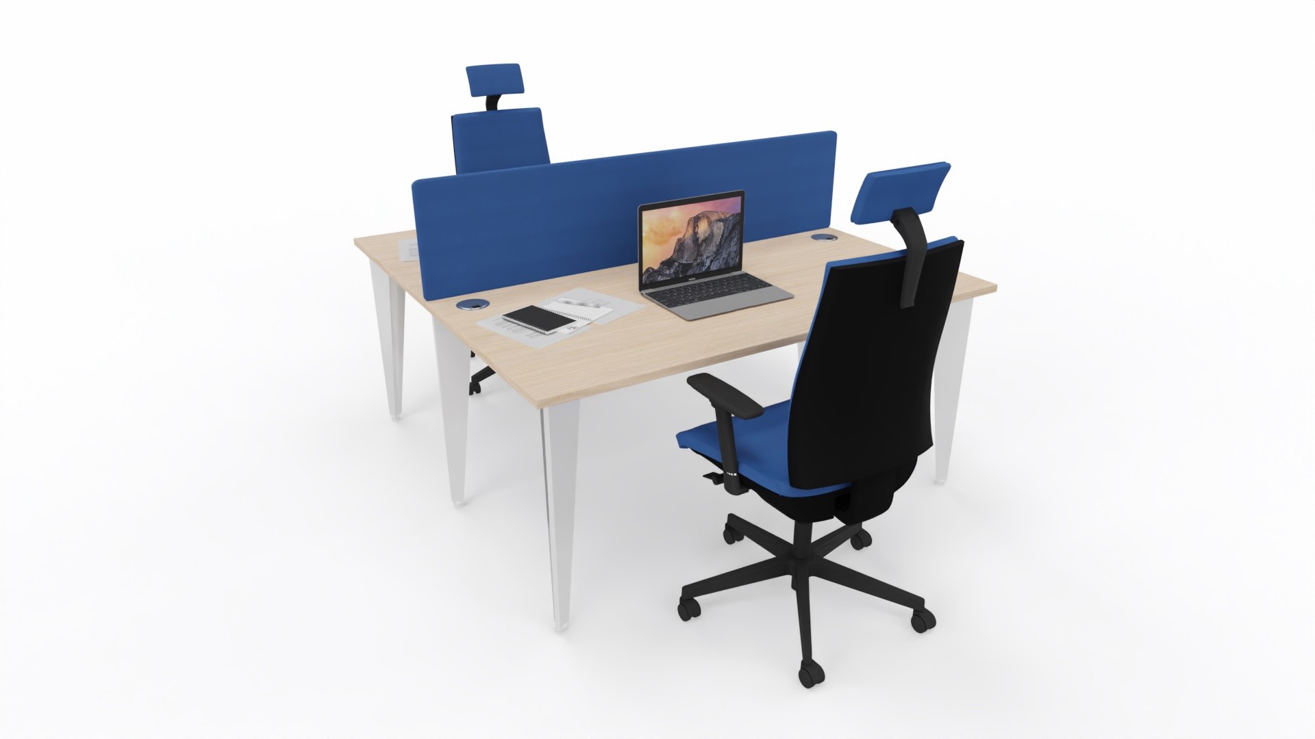 Główna galeria - Biurko podwójne Origami z ekranem firmy Majencia-Nowy Styl 1600x1600 WORKBENCH (4)