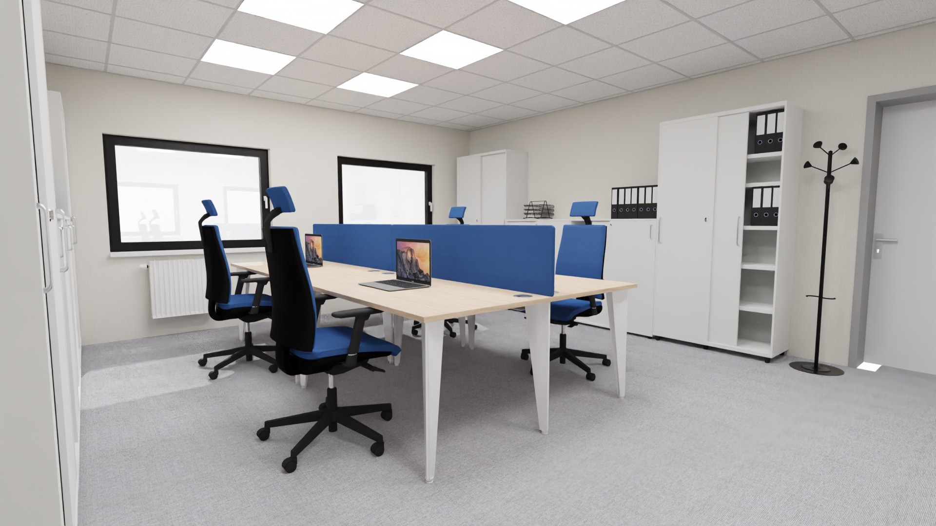 Główna galeria - Biurko podwójne Origami z ekranem firmy Majencia-Nowy Styl 1600x1600 WORKBENCH (5)