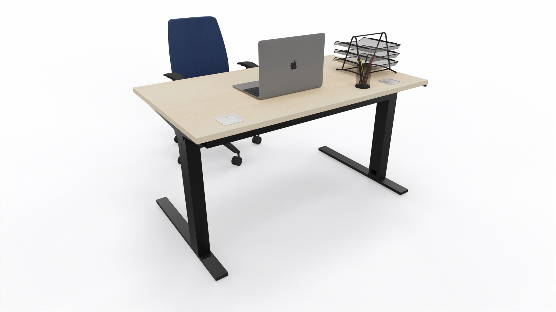 Główna galeria - Biurko Inneo firmy Majencia-Nowy Styl 1400x800 Klon Jasny, GRATIS KANAŁ KABLOWY (2)