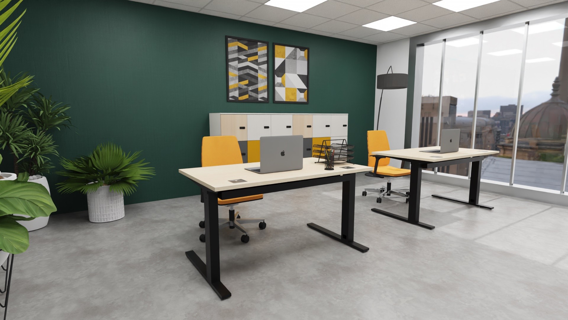 Główna galeria - Biurko Inneo firmy Majencia-Nowy Styl 1400x800 Klon Jasny, GRATIS KANAŁ KABLOWY (4)