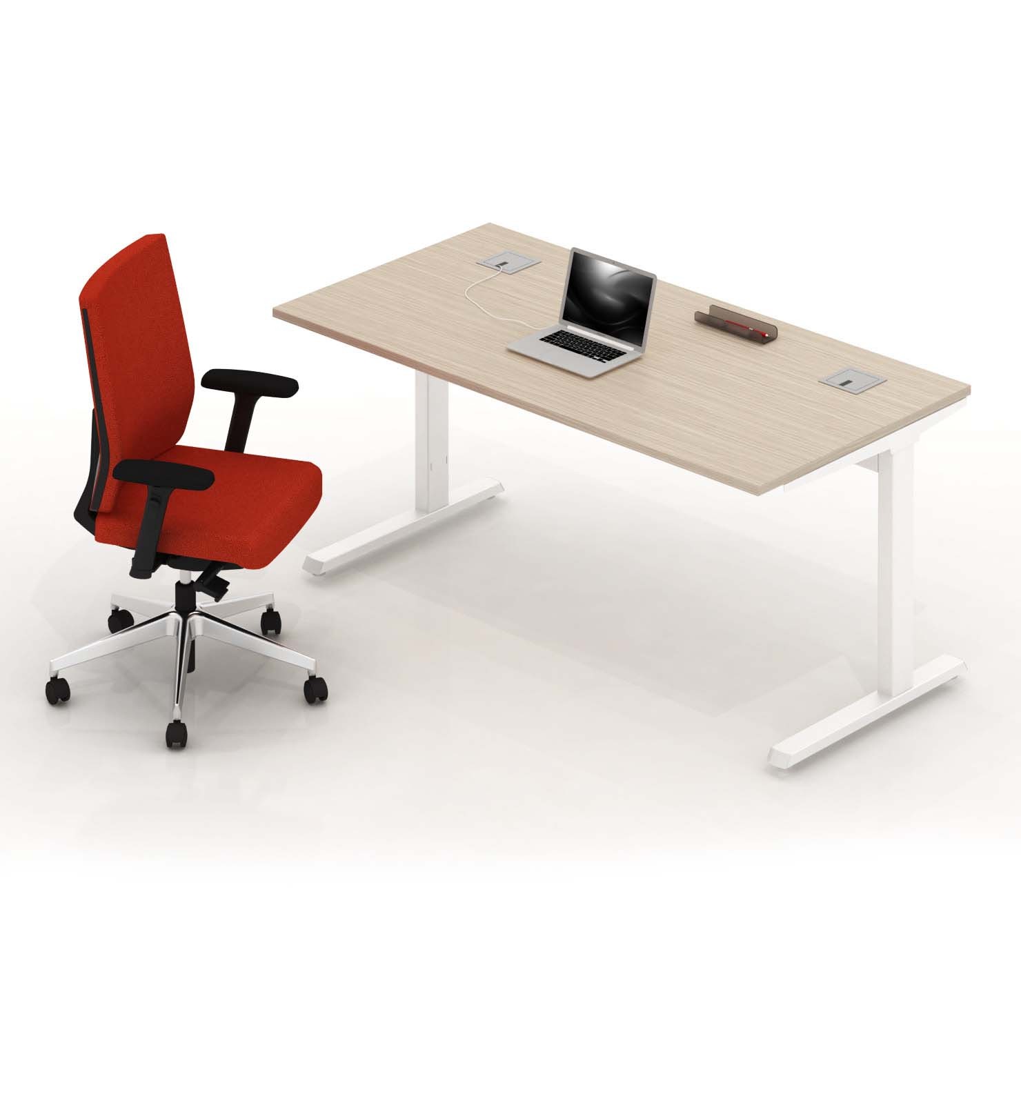 Główna galeria - Biurko Inneo firmy Majencia-Nowy Styl 1400x800 Klon Jasny, GRATIS KANAŁ KABLOWY (7)