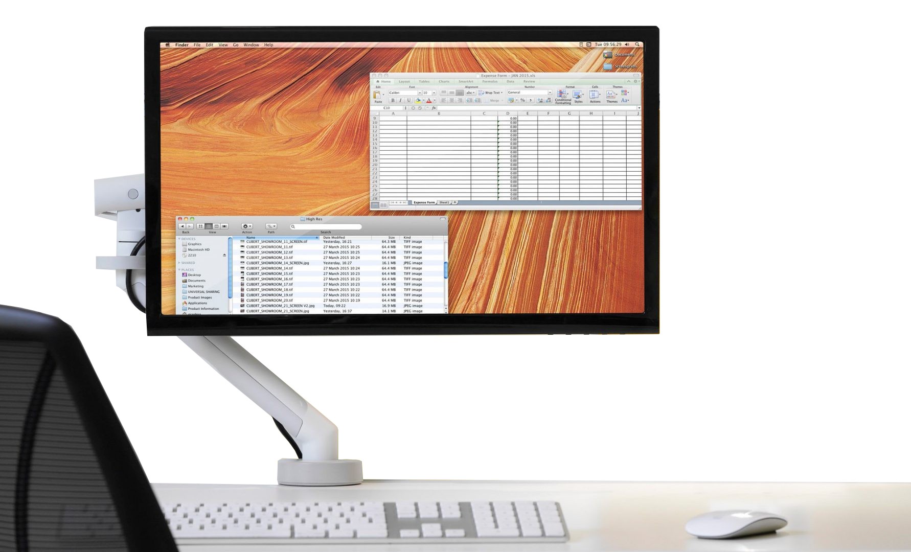 Główna galeria - Uchwyt do monitora FLO firmy CBS biały (5)