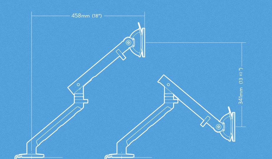Główna galeria - Uchwyt do monitora FLO firmy CBS biały (6)