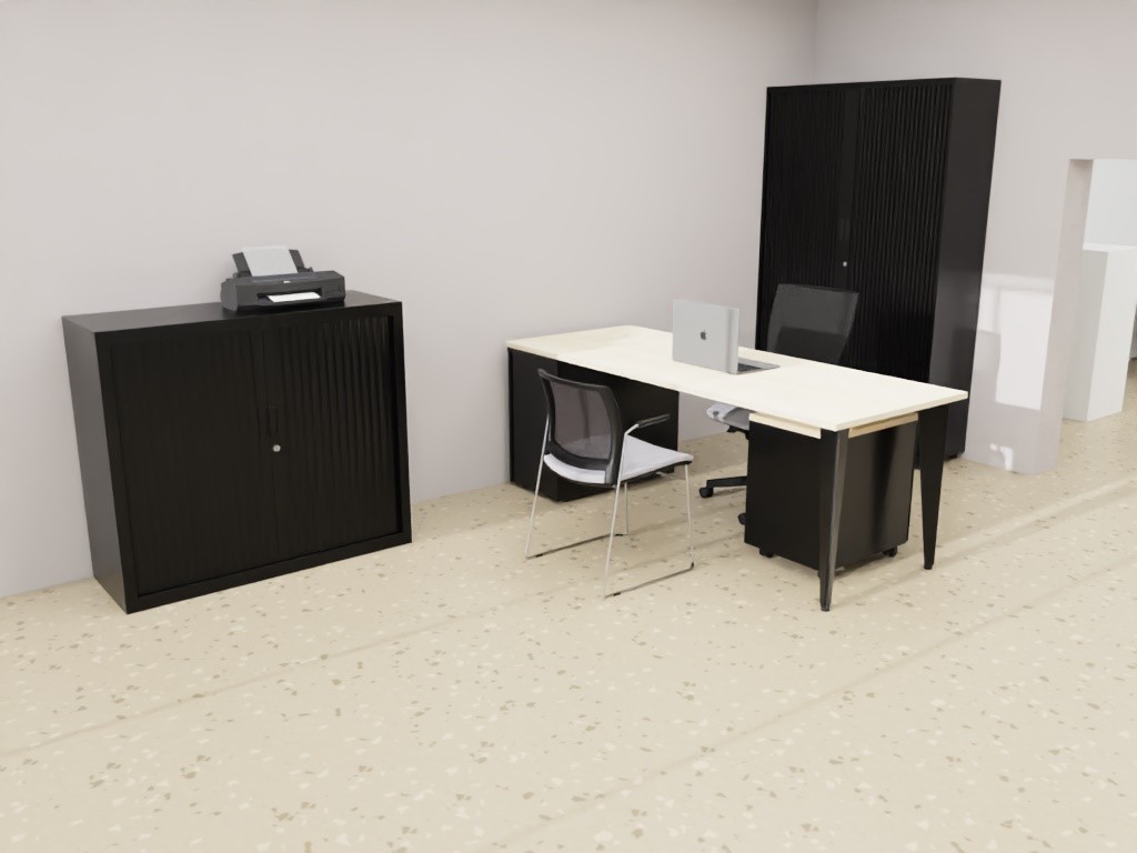 Główna galeria - Szafa metalowa żaluzjowa Basycs 1020x1000 mm - Kolor Czarny (5)