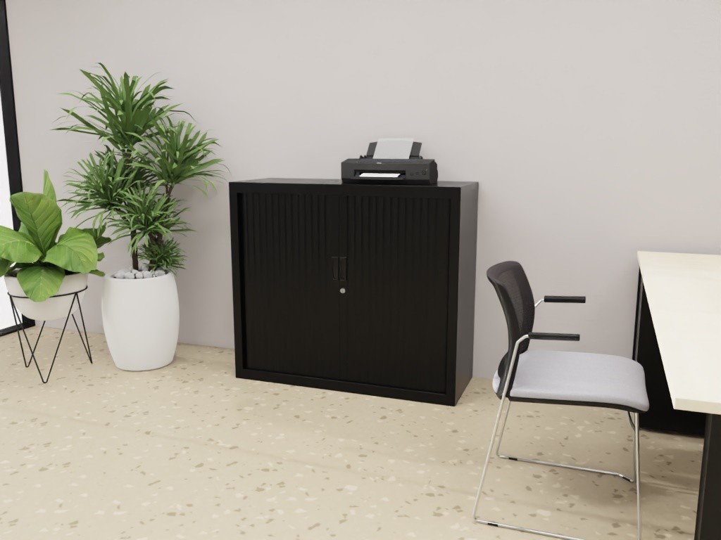 Główna galeria - Szafa metalowa żaluzjowa Basycs 1020x1000 mm - Kolor Czarny (6)