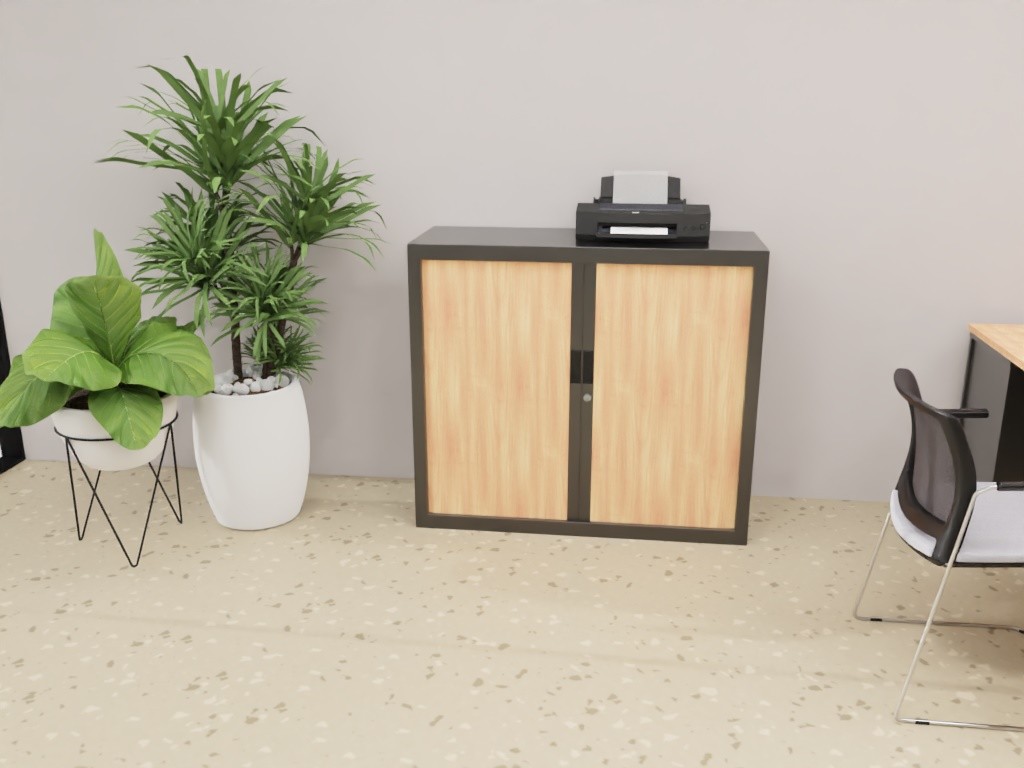 Główna galeria - Szafa metalowa żaluzjowa firmy Majencia-Nowy Styl Basycs 1020x1000 mm - K. Ciemnoszary-Jabłoń (5)