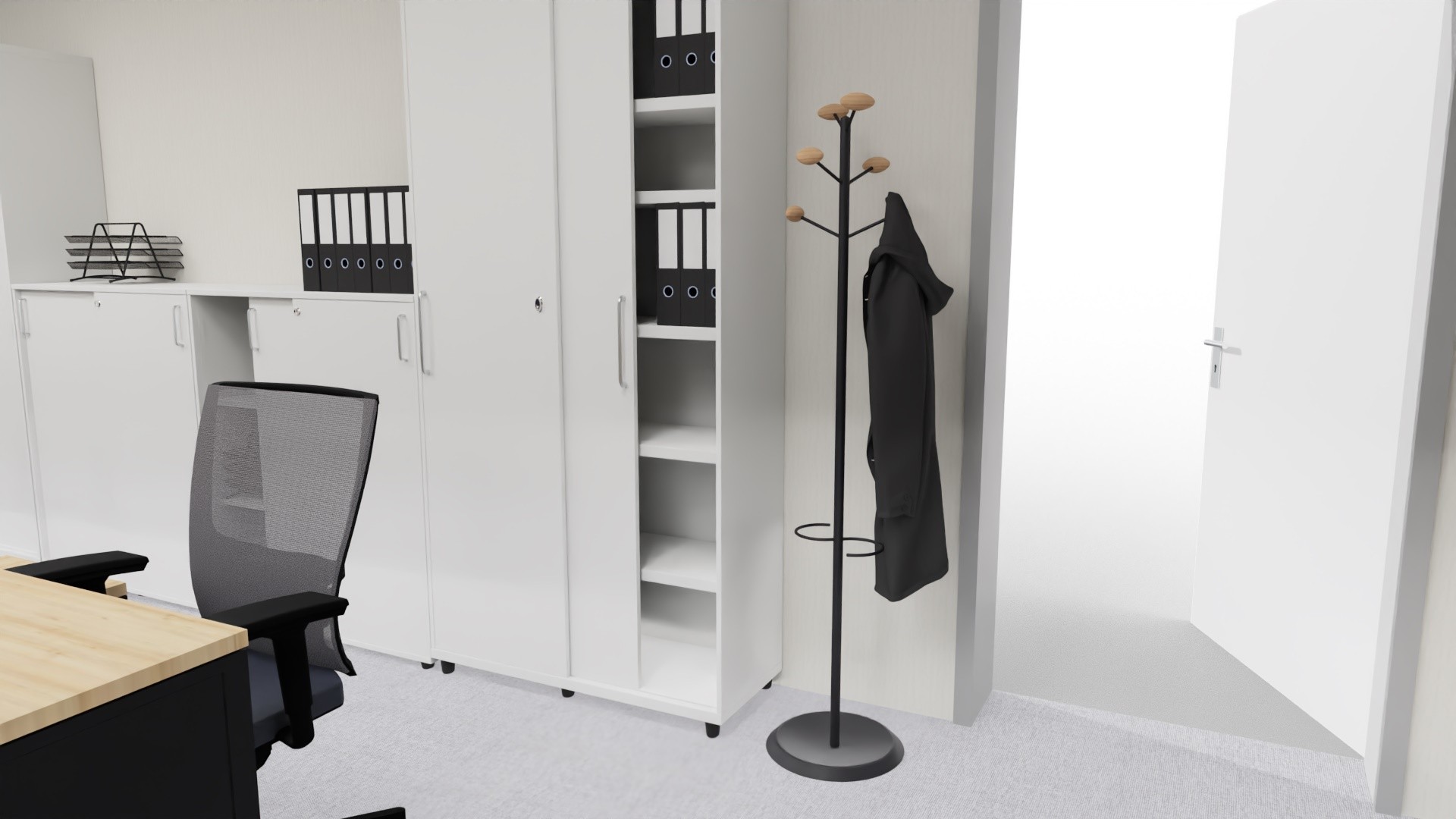 Główna galeria - Wieszak Aloes firmy MANADE - Czarny, Bukowe Końcówki (2)