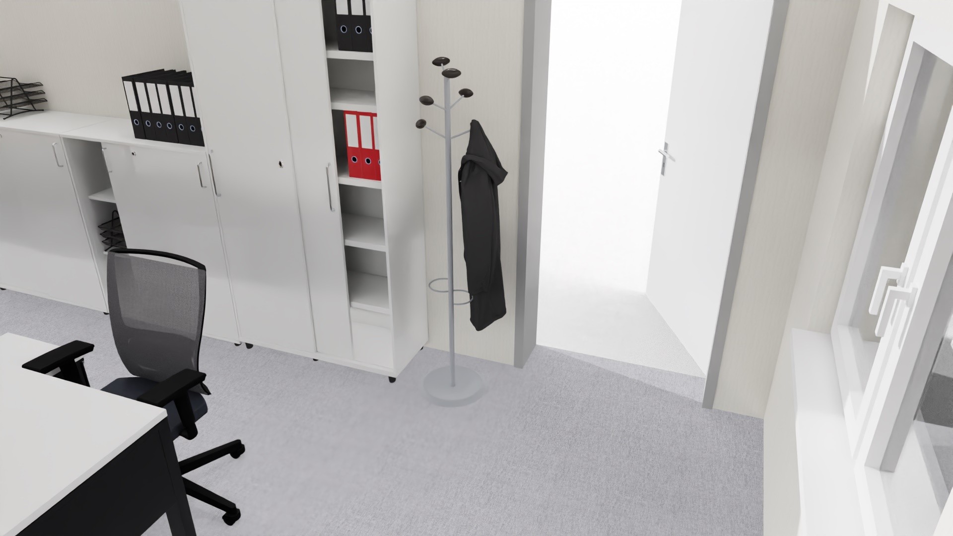 Główna galeria - Wieszak Aloes firmy MANADE - Szary, Czarne Uchwyty (2)