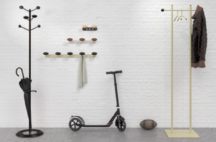 Główna galeria - Wieszak Aloes firmy MANADE - Szary, Czarne Uchwyty (3)