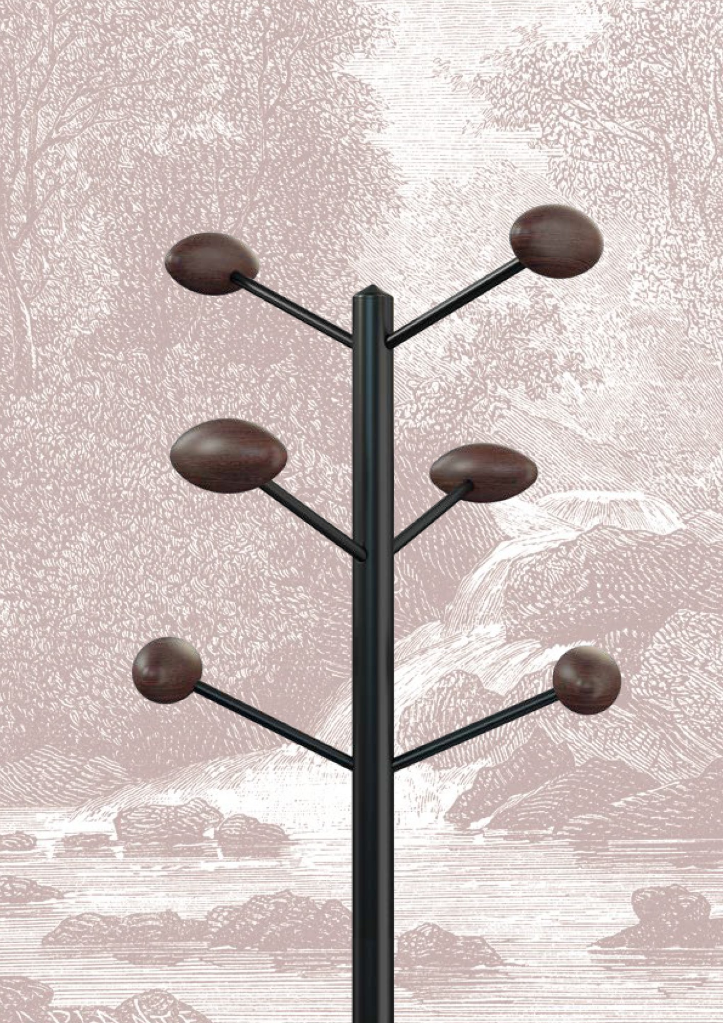 Główna galeria - Wieszak Aloes firmy MANADE - Szary, Czarne Uchwyty (4)