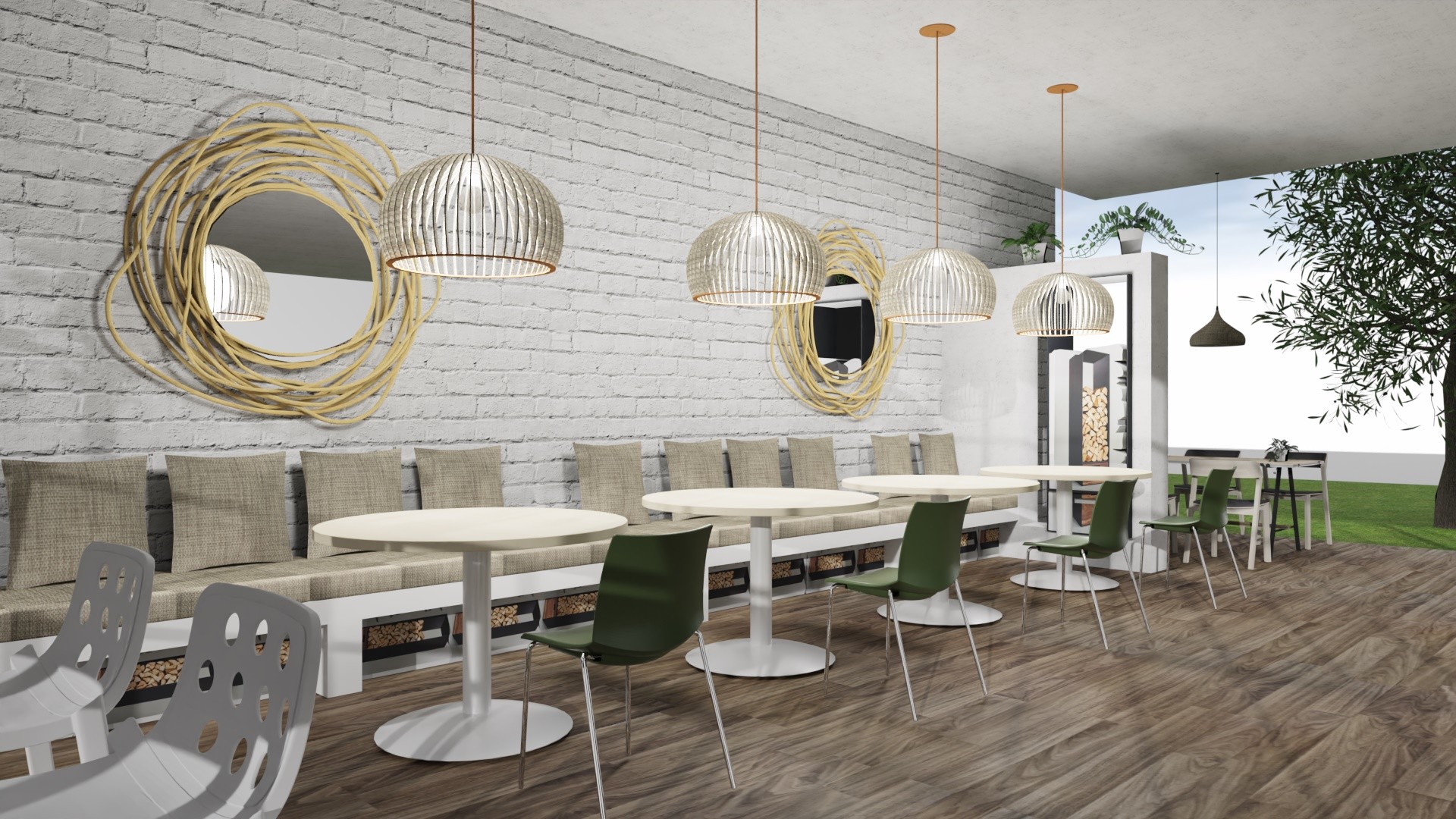 Główna galeria - Stolik kawiarniany Okrągły 110cm firmy Majencia - Nowy Styl - Srebrna Podstawa + Mediaport (2)