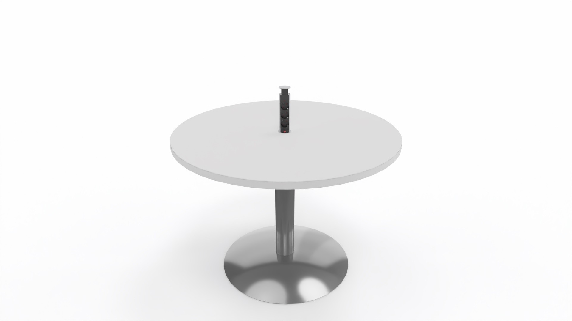 Główna galeria - Stolik kawiarniany Okrągły 110cm firmy Majencia - Nowy Styl - Srebrna Podstawa + Mediaport (3)