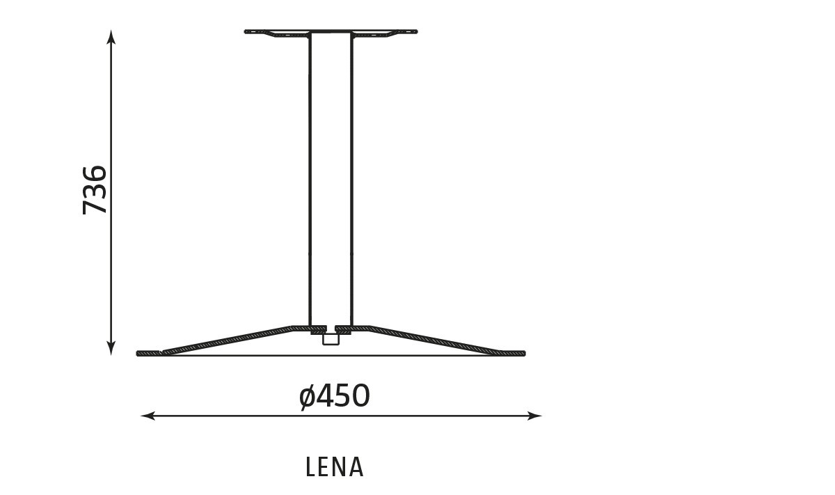 Główna galeria - Stolik kawiarniany LENA fi 80 cm Nowy Styl, Blat topalit Czarny (2)