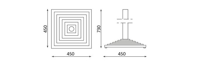 Główna galeria - Blat Topalit kwadratowy 800x800 Czarny (3)