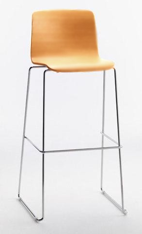 Krzesło barowe / HOKER BEBO SL 78 firmy SOFTLINE 1979 - Made in ITALY - Pomarańczowe