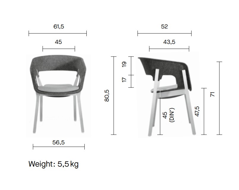 Główna galeria - Krzesło kawiarniane, jadalniane NJORD firmy KUSCH CO (7)
