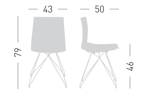 Główna galeria - Krzesło kawiarniane KANVAS TC firmy GABER - Made in ITALY (6)