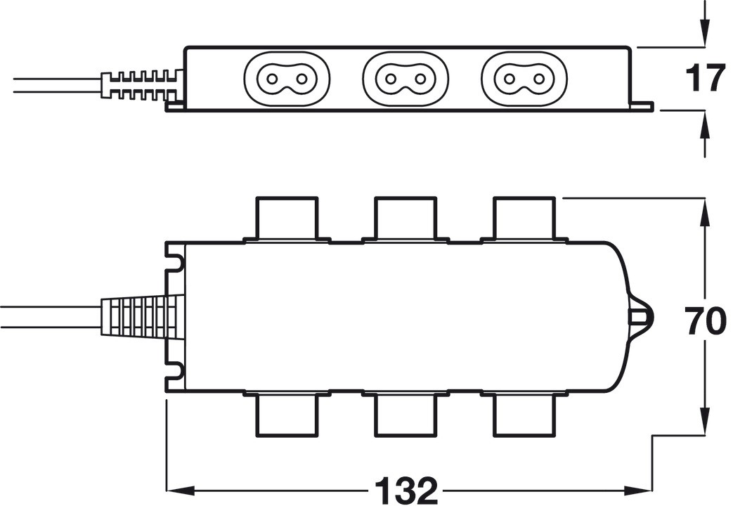 Gniazdo przyłączeniowe, rozdzielacz zasilania HAFELE 826.29.761 KSP6 Connection Socket