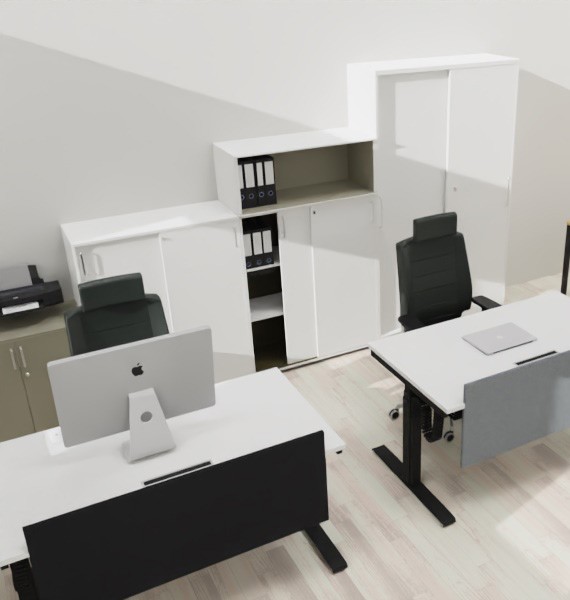 Główna galeria - Szafa biurowa z drzwiami przesuwnymi STORY 1125x1000 mm firmy MAJENCIA - Nowy STYL (6)