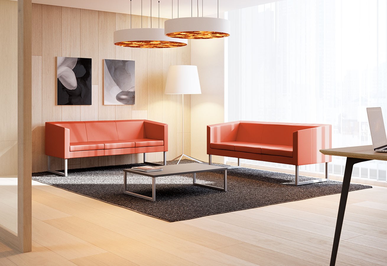 Główna galeria - Kanapa 2 osobowa PUNTA firmy SOKOA - Made in France - Zielona Ekoskóra (3)