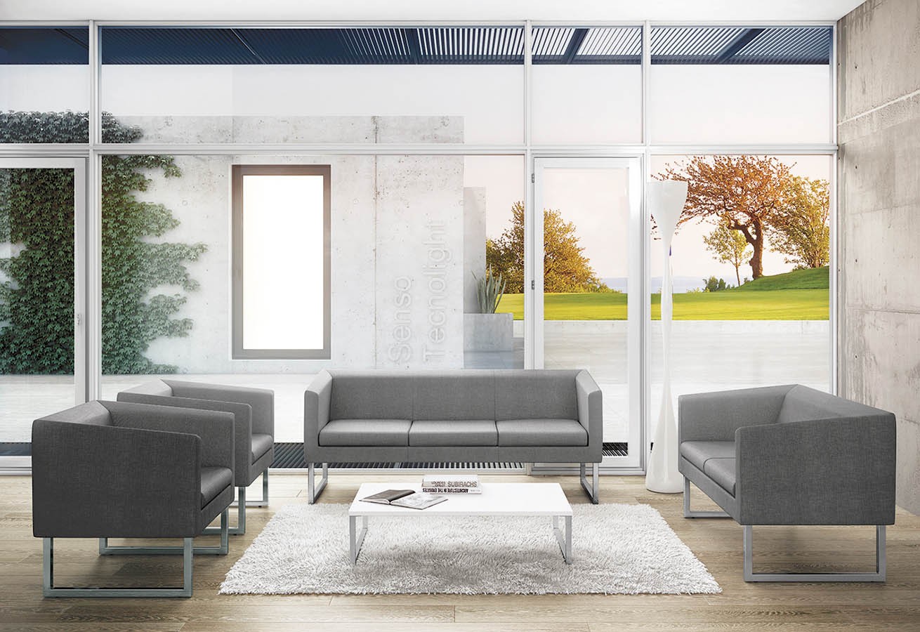 Główna galeria - Kanapa 2 osobowa PUNTA firmy SOKOA - Made in France - Zielona Ekoskóra (4)