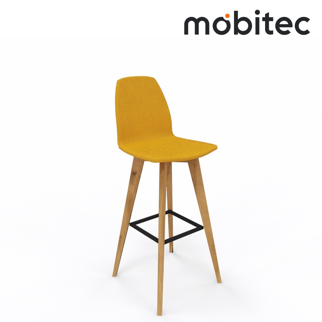 Krzesło barowe / HOKER MOOD 11 firmy MOBITEC - Żółte
