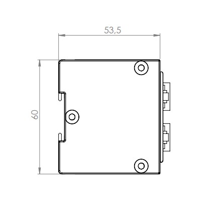 Listwa zasilająca EVOline U-DOCK 3 gniazdka + 2xRJ45