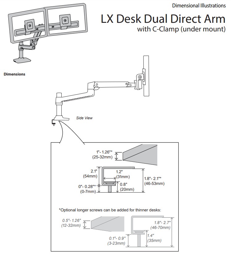 Główna galeria - Uchwyt do dwóch monitorów ERGOTRON LX Desk Dual Z Uchwytem (11)