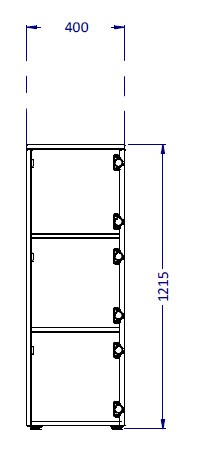 Szafa skrytkowa, lockers STORY 1215x400x430 firmy MAJENCIA - Nowy STYL