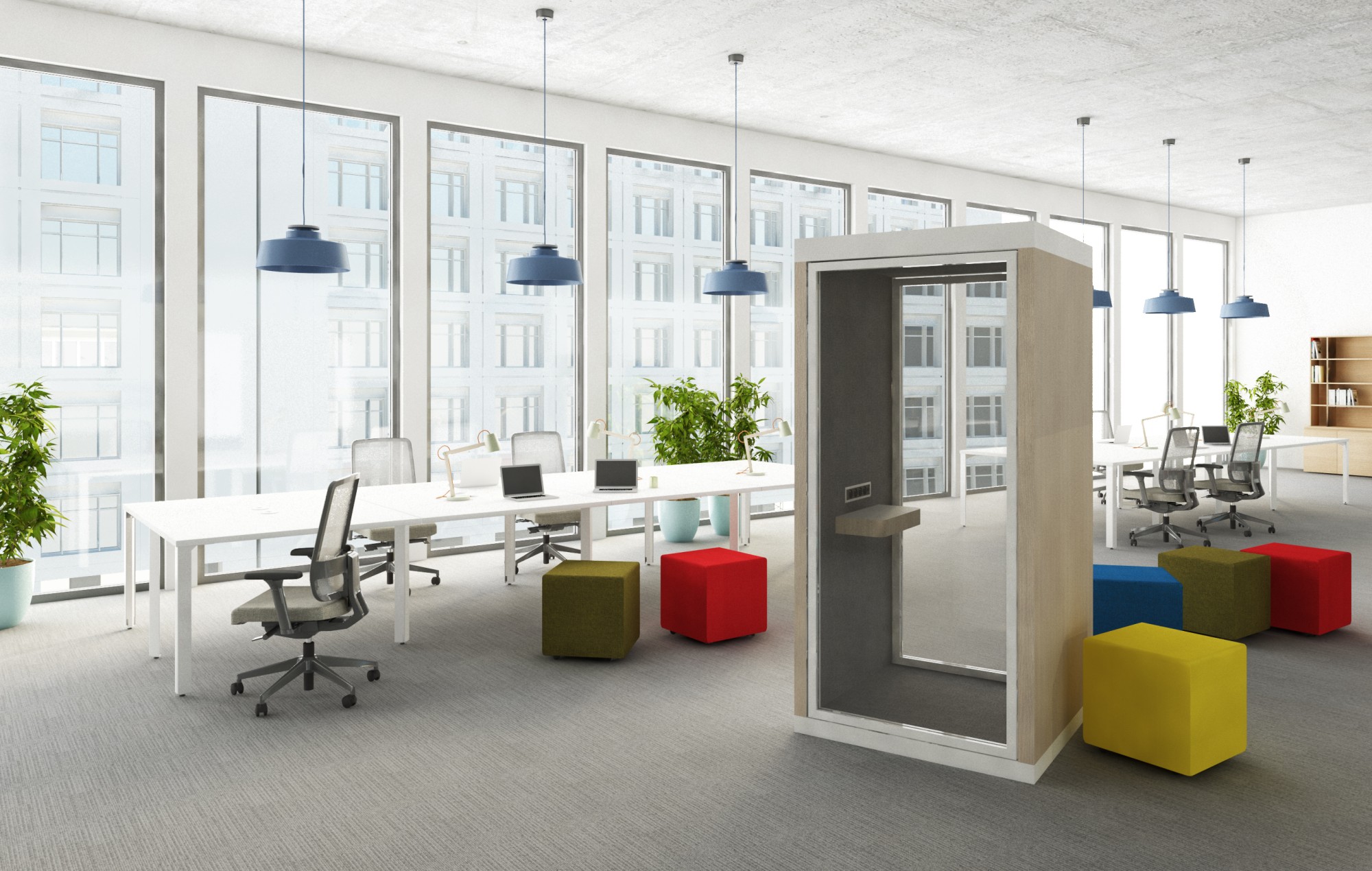 Główna galeria - Pufa niebieska SPOT firmy Majencia - Nowy STYL (2)