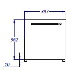 Główna galeria - Szafka biurowa Oxo moduł dolny z drzwiami opuszczanymi firmy Majencia musztardowa - Nowy Styl (8)