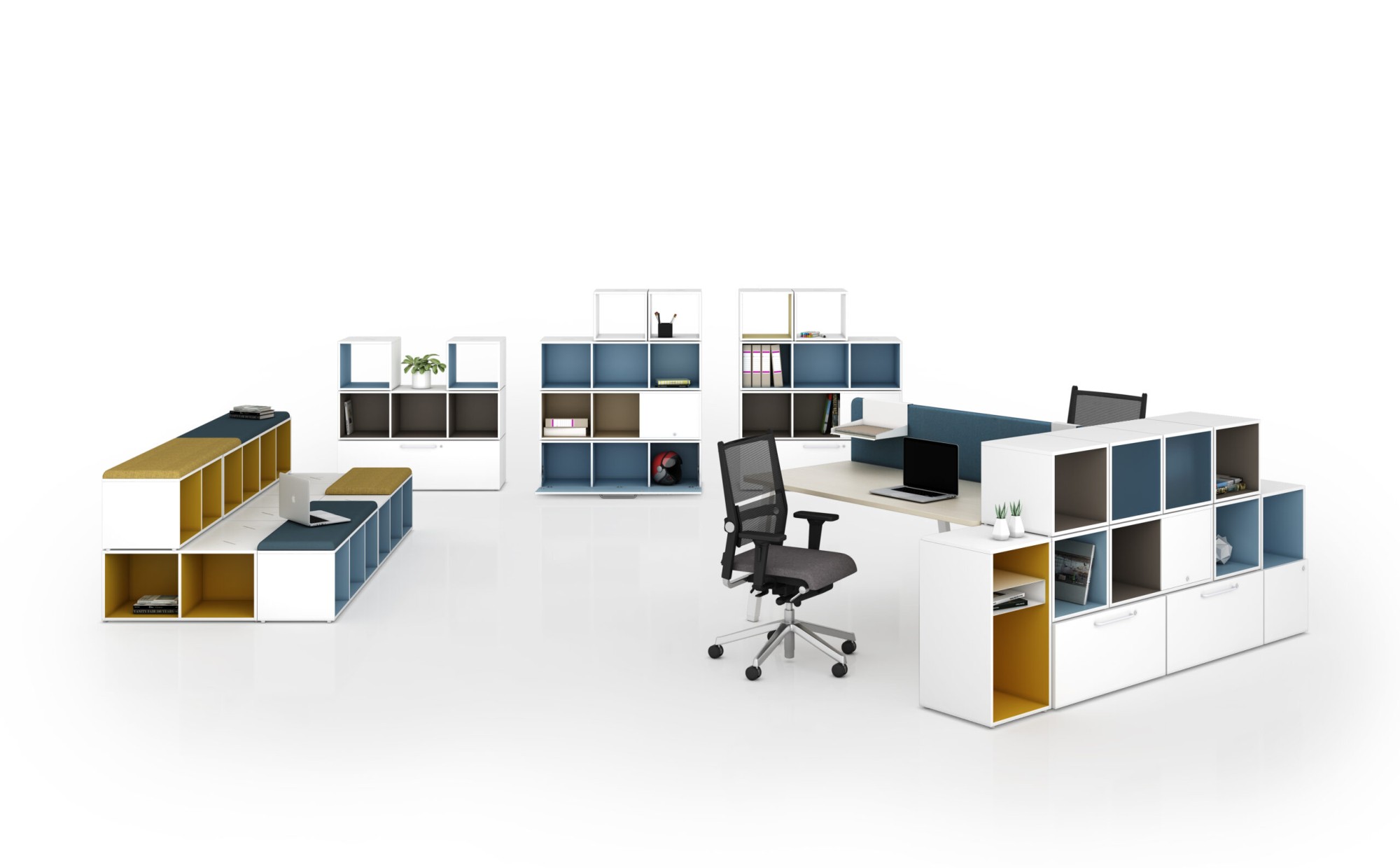 Główna galeria - Szafka biurowa Oxo moduł środkowy drzwi otwierane prawe firmy Majencia - Nowy Styl (3)